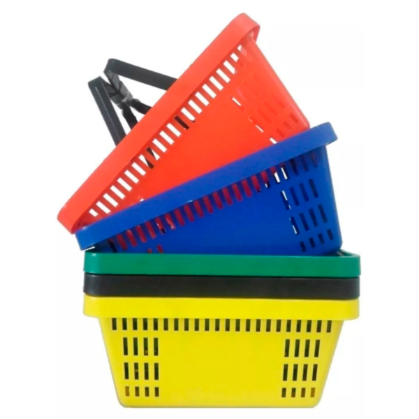 Cestinha plástica supermercado diversas coresa